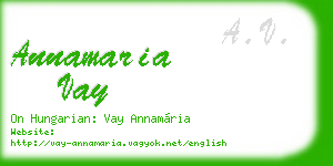 annamaria vay business card